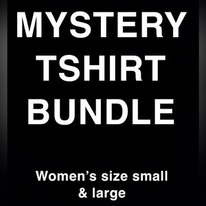 Mystery t-shirt bundle!! All women’s size small & large.